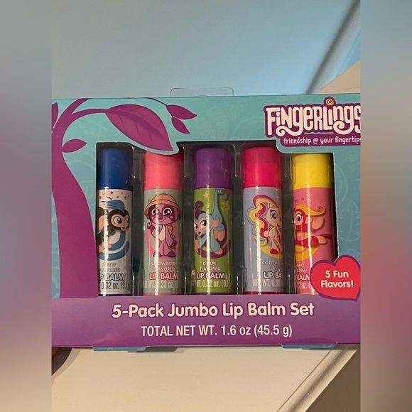 Fingerlings 5-Pack Jumbo Lip Balm Set NIB - Picture 1 of 2